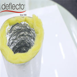 Glass Wool Insulated Exhaust Duct , 18k 200mm Flexible Ducting Heat Insulation