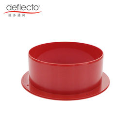 Red Collar HVAC Accessories 6 Inches 150mm Plastic Flange 4 Screw Hole Easy Installation